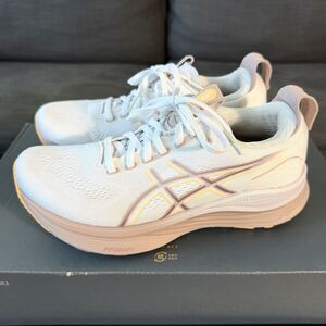 Asics Gel-Kayano 32 White Brown Pink Athletic Running Shoes Women's Size 6.5